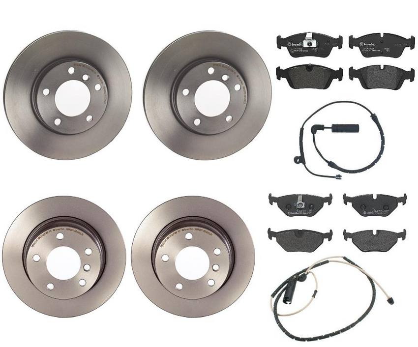 Brembo Brake Pads and Rotors Kit - Front and Rear (286mm/280mm) (Low-Met)